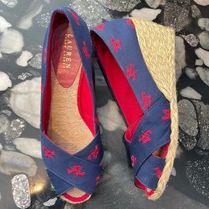 Lauren Ralph Lauren Cecilia open toed Espadrilles 9.5